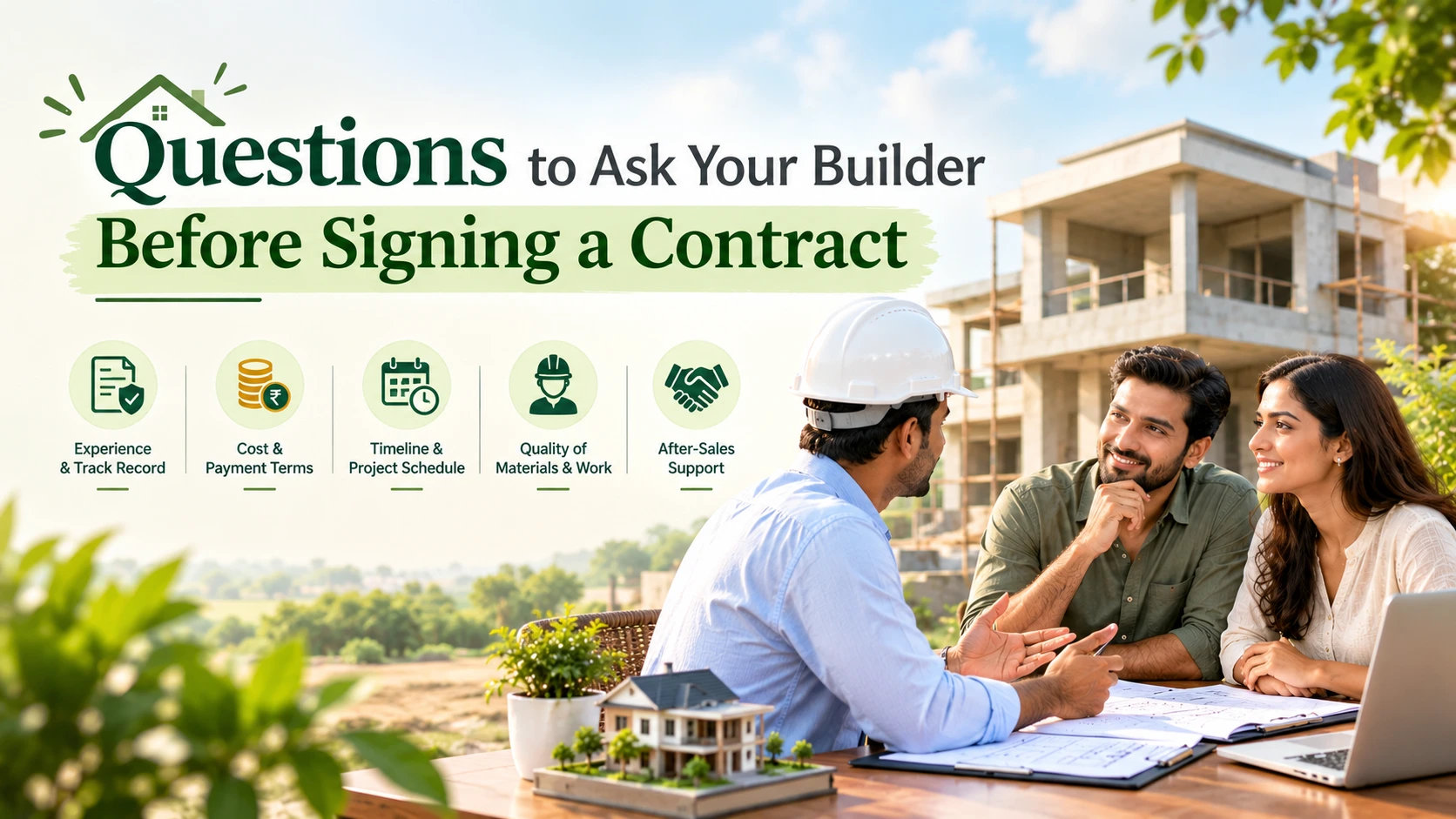 Questions to Ask Builder Before Signing a Contract | Sakthi Builders